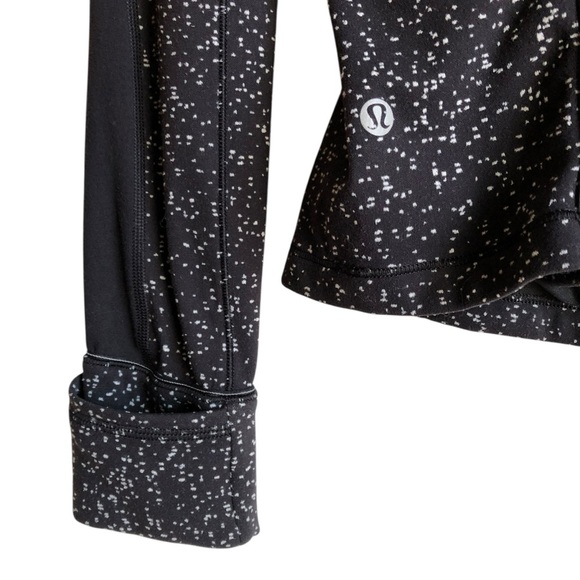 Lululemon Run Briskly 1/2 Zip Top 4 Magnetized Jacquard Black Speckled - Picture 15 of 16